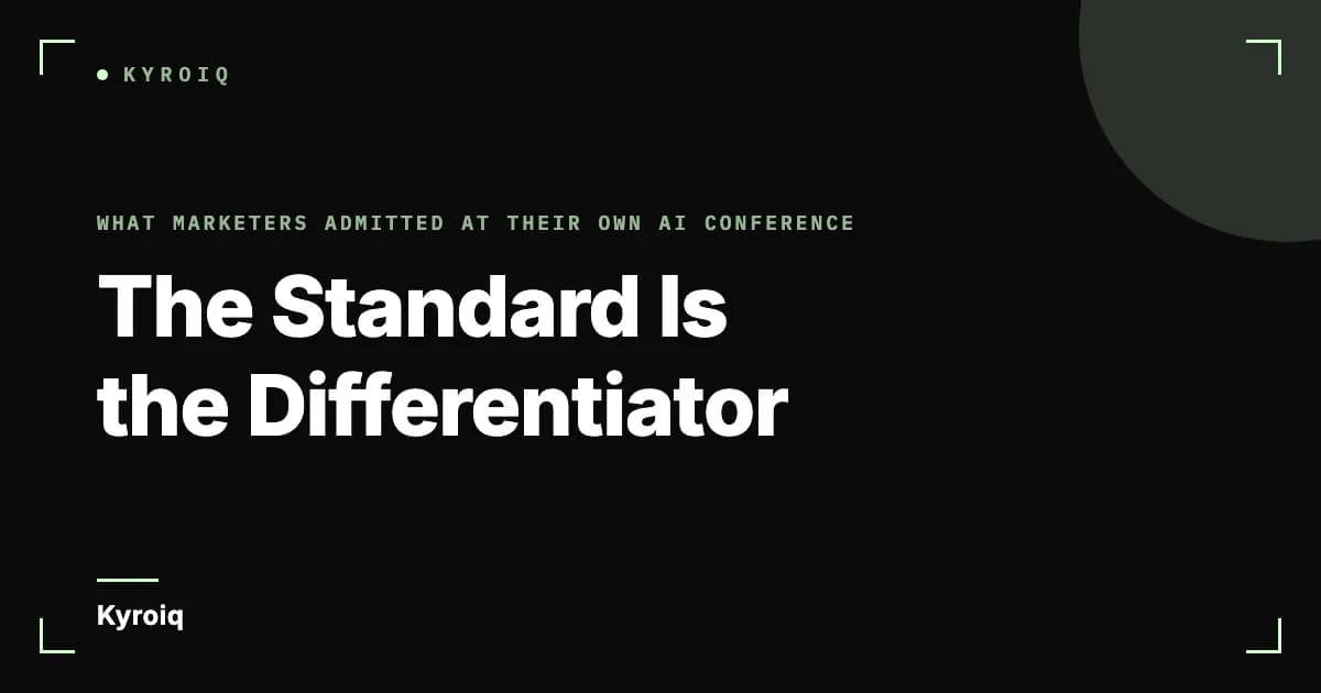 The Standard Is the Differentiator