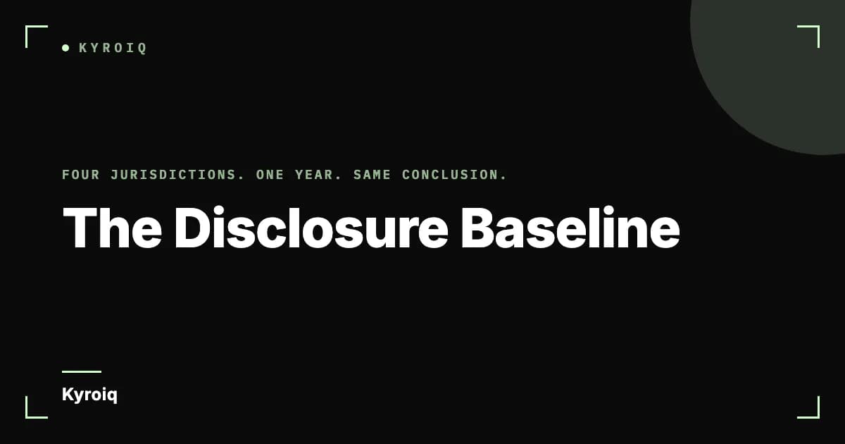 The Disclosure Baseline