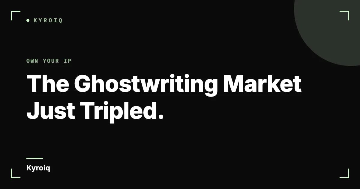 The Ghostwriting Market Just Tripled.