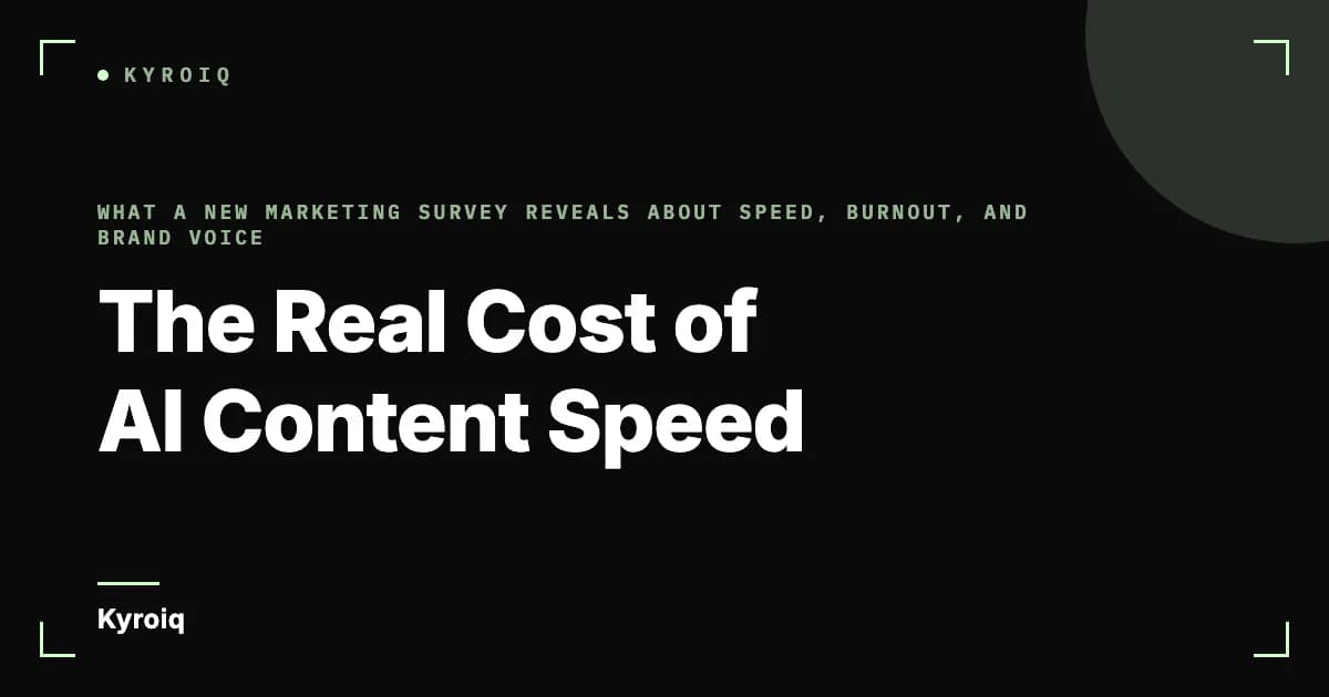 The Real Cost of AI Content Speed